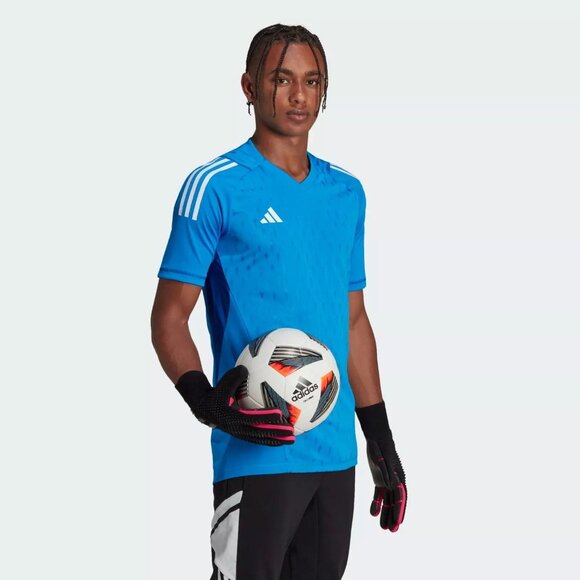 Adidas T23 GK Jersey Soccer Men's Size M Blue GoalKeeper Breathable Slim Fit NWT - Picture 1 of 10
